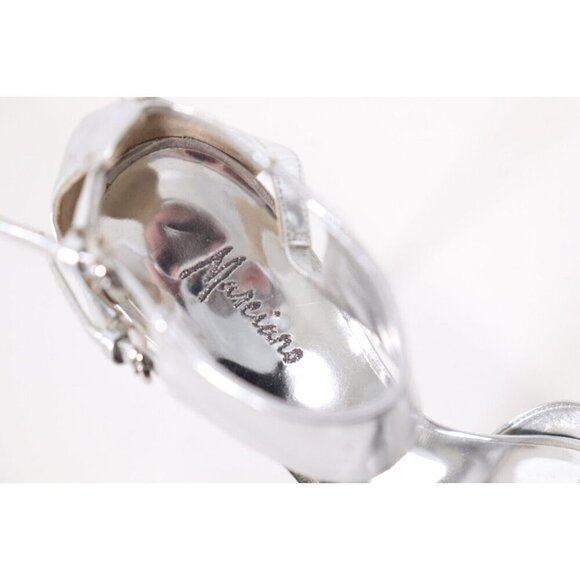 Marciano Women's US 6.5M Silver Leather Ankle Cuff Stiletto Heels - Picture 7 of 12